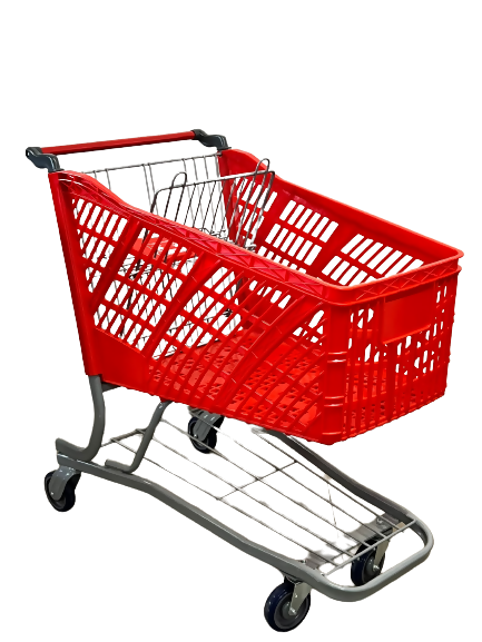 Shopping Cart Plastic Rojo 200L