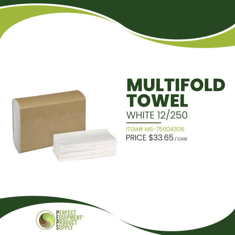 Multifold towel white 12/250