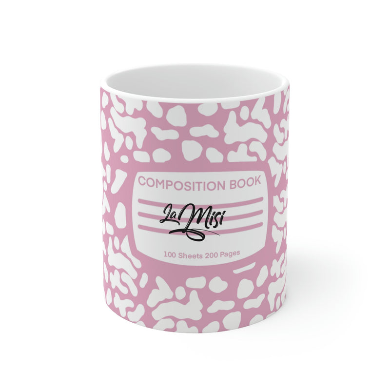 Composition Notebook (Pink) - Ceramic Mug 11oz